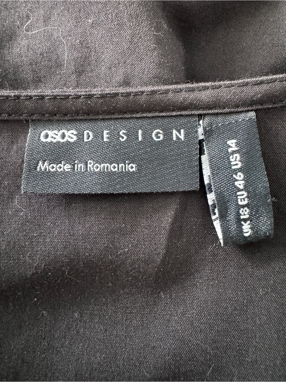 ASOS Design Black Long Sleeve Dress, Size 14 - EUC - Picture 5 of 6